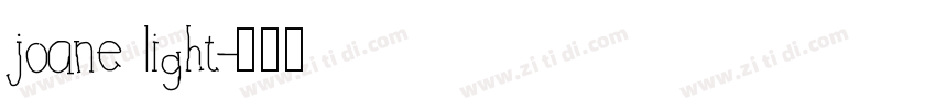 joane light字体转换